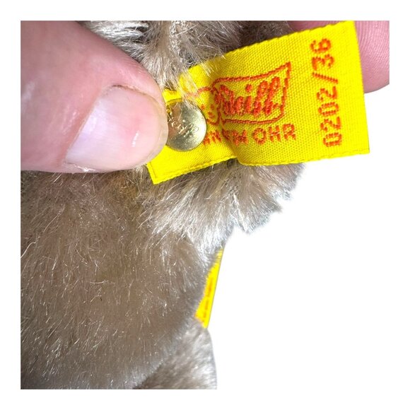 Steiff Original Teddy Bear 12” Genuine Mohair Button Red Ribbon 0202/36 WIth Tag - Picture 8 of 11